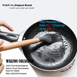 Walfos Food Grade Silicone Wood Handle Ustensiles Ustensiles de cuisine outils de cuisine de cuisine spatule et ustendies de cuisine de ladle