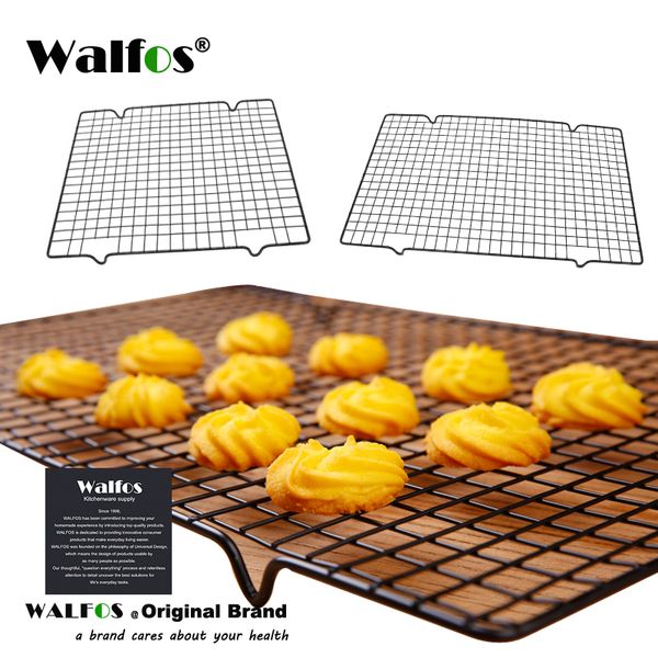 WALFOS Rejilla de enfriamiento antiadherente de acero inoxidable Bandeja para hornear para galletas / galletas / pasteles / pan / pastel para hornear Venta caliente 201023