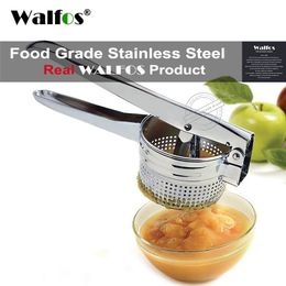 Walfos en acier inoxydable Pomme de terre Ricer Masher Fruit Presse légumes Presse Juicer Concasseur Machine de cuisine Ménage Cuisine Outils 210317