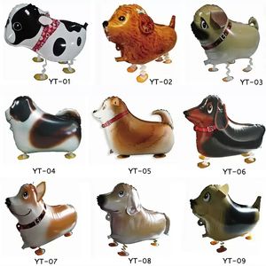 Marche animal de compagnie Animal hélium ballon feuille d'aluminium ballon joint automatique enfant ballon jouet cadeau noël mariage fête d'anniversaire fournitures