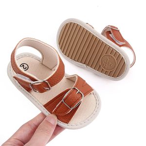 Walkers Boys and Girls 'Leather Sandals Zomer Skid Resistant Baby Shoes Cute Todd Children's First Walker 0-18 maanden 230330