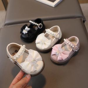Walkers Soft Sole Girl Leather Shoe 2023 Nieuwe babyschoen schattige wandelschoen zachte lederen prinsesschoen Mary Jane schoenen meisje schoenschoen schoen