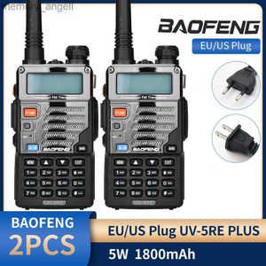 Talkie Walkie 1/2 pièces BaoFeng UV-5RE 10KM talkie-walkie professionnel jambon émetteur-récepteur Radio bidirectionnel FM VHF 136-174MHZ UHF 400-520MHZ UV 5RE HKD230922