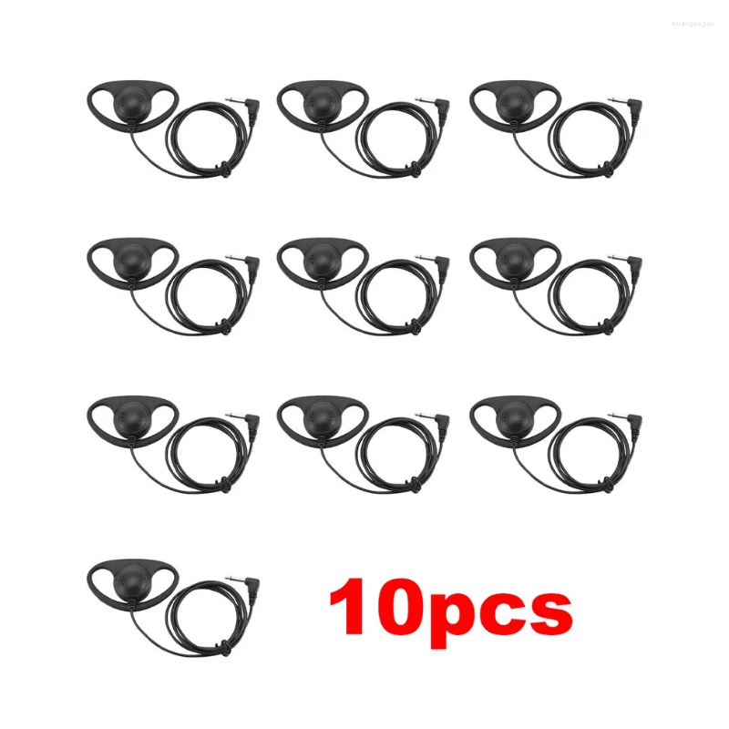 Walkie Talkie 10 Pcs1 Pin 3.5mm D-Shape Listen Only Soft Rubber Earpiece Headset For Motorola Two Way Radios