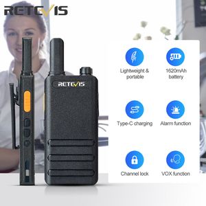 Walkie talkie 15 mm ultra dunne mini retevis rt622p type c lading vox walkie talkies pmr4 profesional draagbare tweeweg radio ht 230816