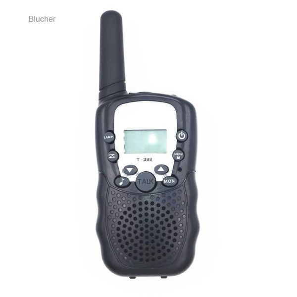 Walkie Talkie 1 Uds T388 UHF Radio bidireccional Walkie Talkie portátil de mano para niños con linterna LED incorporada Mini juguete regalos para niños niños niñas L2403