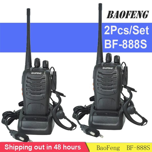 Walkie Talkie 2 PCS Baofeng Bf 888s BF 888S 5W Portable CB Ham Radio Two Way Radio16CH Profession Transcepiver Walkies Set 230816