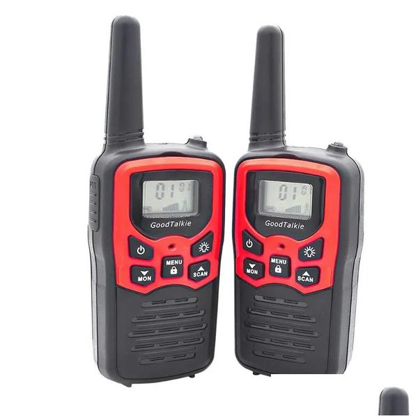 Talkie-walkie 2022.Walkie 2 pièces Station de radio portable interphone longue portée pour l'équipe de construction de sécurité Pompiers Cuisine Staffw Dhc5B