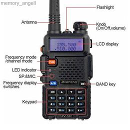 Walkie Talkie 2023 Baofeng UV-5R 5W / 8W Lange afstand FM Handige transceiver Draagbare hamradio HKD230922