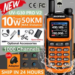 Talkie-walkie 2024 Baofeng UV-G30 Pro longue portée Portable 1000 canaux jambon FM Radios UHF VHF USB-C Charge Radio bidirectionnelle étanche