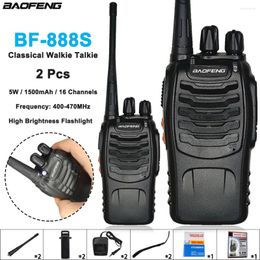 Walkie Talkie 2P BF-888S BAOFENG PORTABLE 888S CLÁSICAS CLÁSICAS BUENES 5W 16 CHANELS 1500MAH UHF 400-470MHz