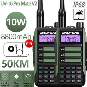 BaoFeng – talkie-walkie professionnel UV16 PRO Mate V2, longue portée de 50KM, Radios bidirectionnelles, mise à niveau UV5R MAX UV9R UV10R 230830, 2 paquets