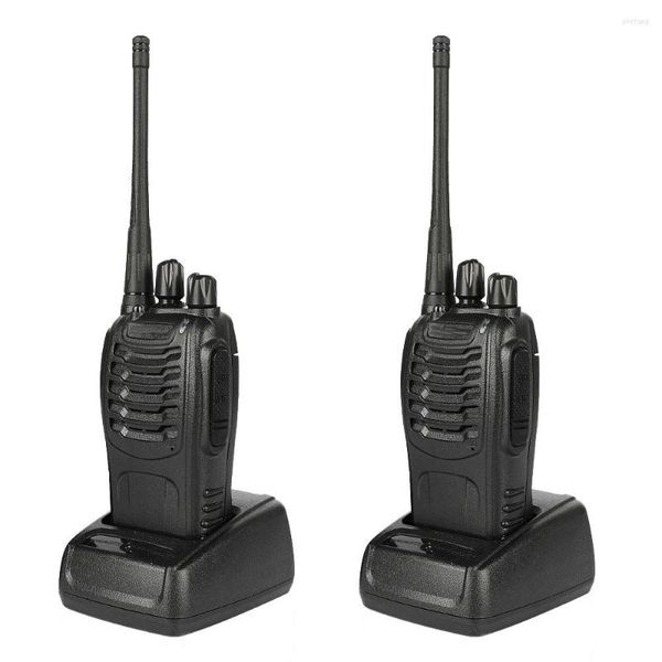 Walkie Talkie 2PCS 5W 1500mAh Ham Radio Bulit-in LED Dos vías USB Recargable Walkie-talkies de mano