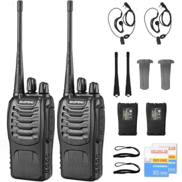 Talkie-walkie 2 pièces Baofeng BF 888S 888s UHF 5W 400 470MHz BF888s BF 888S H777 Radio bidirectionnelle longue portée pour la chasse el 231117