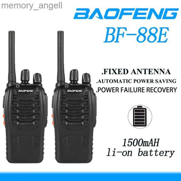 Walkie Talkie 2 piezas BAOFENG BF-88E Walkie Talkie Radio bidireccional 16 canales configurados UHF 400-470 MHz con cargador USB para usuarios de la UE PMR 446 HKD230922