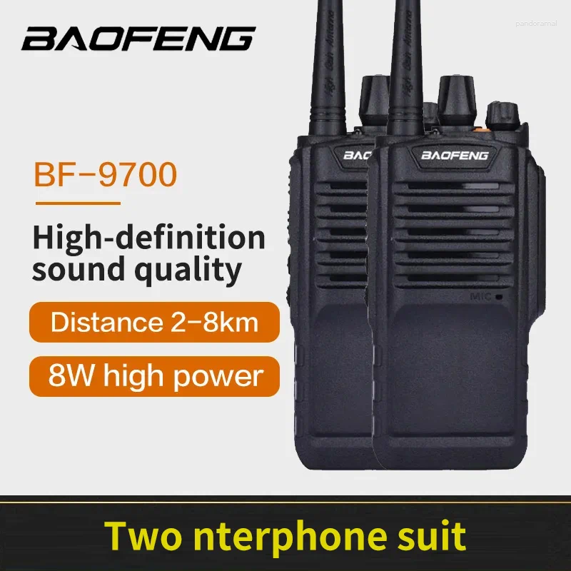 Walkie Talkie 2PCS BaoFeng/BF-9700 2200mAh 8W 5km-10km Profesional Road Trips Construction Sites Can Be Used