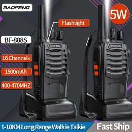 Walkie Talkie 2 uds Baofeng BF888S conjunto de Radio bidireccional BF 888s UHF 400470MHz 16CH walkietalkie Radios transceptor de largo alcance 231030