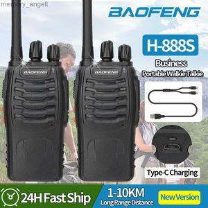 Talkie Walkie 2 pièces Baofeng H-888S talkie-walkie rechargeable USB longue portée mise à niveau FRS du communicateur radio bidirectionnel BF-888S pour hôtel HKD230922