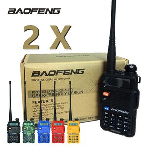 Walkie talkie 2pcs baofeng uv-5r cb ham radiostation 5w 128ch vhf uhf dubbele band uv 5r tweerichtingsjacht radio's 221108