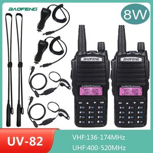 Walkie Talkie 2pcs Baofeng UV-82 8W Radio Transceptor Dual Pham CB Station UHF VHF UV 82 UV82 Transmisor de 20 km de caza