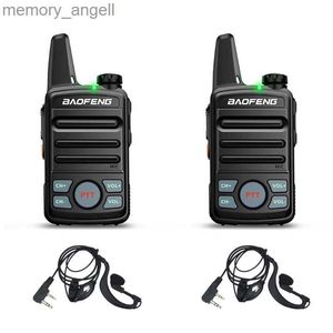 Talkie-walkie 2 pièces petit mini talkie-walkie compact baofeng BF-T99 Mini double PTT UHF 400-470 MHz 2 W 16CH radio amateur avec écouteurs HKD230922