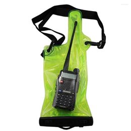 Walkie Talkie 2 Stuks Groen Two Way Radio Waterdichte Tas Case Voor Motorola Baofeng UV-5R UV-B2 Quansheng Regendicht