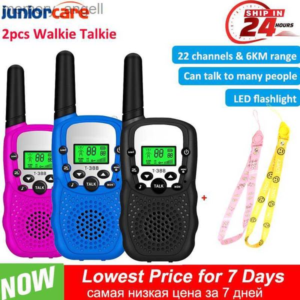 Talkie Walkie 2PCS Talkie-walkie portable pour enfants Jouets celulaires Émetteur-récepteur portable Téléphone Radio Interphone Enfants Mini Talkie Walkie Cadeaux HKD230922