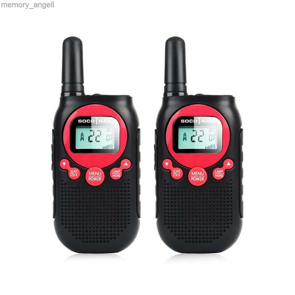 Walkie Talkie Walkie Talkies recargables de 2 piezas para adultos Largo alcance 5 millas 22 canales VOX Linterna LCD Radio bidireccional para viajes familiares por carretera HKD230922