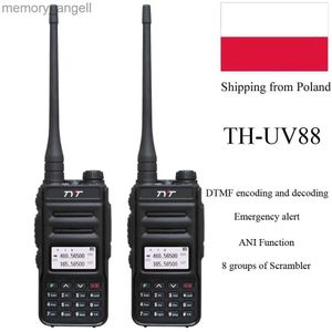 Walkie Talkie 2 uds TYT TH-UV88 5W banda Dual 136-174 400-480MHz Walkie Talkie portátil VOX Scrambler Radio FM transceptor UV HKD230922