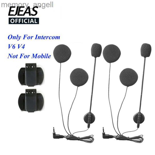 Talkie Walkie 2pcs Vnetphone 3.5mm Microphone Haut-Parleur Casque Et Casque Intercom Clip pour V4 V6 Moto Bluetooth Interphone + Clip HKD230925