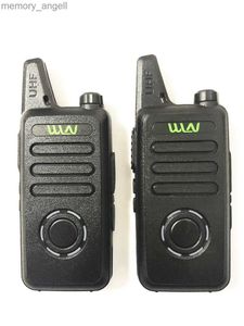 Talkie-walkie 2 pièces WLN KD-C1 plus Mini talkie-walkie UHF 400-470 MHz taille de paquet mince Radio bidirectionnelle HKD230922