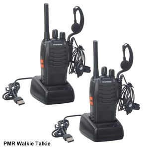 Walkie Talkie 2 unidades Baofeng BF88E PMR 16 canales 4460062544619375MHz Radio sin licencia con cargador USB y auricular 231030