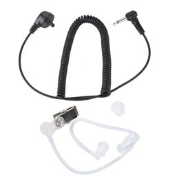 Talkie-walkie Écouteurs Tebru courbe 3,5 mm Casque à conduit d'air à oreille unique pour microphone haut-parleur, Écouteur à oreille unique, Écouteur talkie-walkie