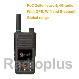 Walkie Talkie 4G POC Radio Zello Pwalkie Sim Carte WiFi Network Phone cellule longue portée 100 miles GPS Global