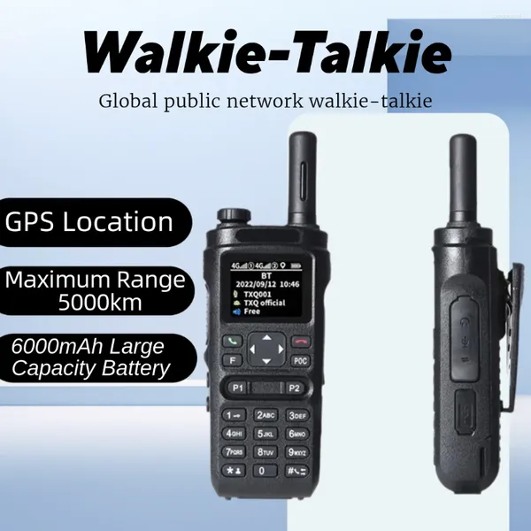 Walkie Talkie 4G Public Network Global Walkie-Talkie avec GPS Positionnant une batterie de 6000mAh à double sens 6000mAh