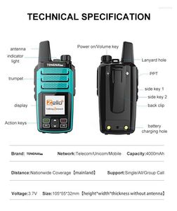 Walkie Talkie 4GWalkie-Talkie Zello Sim Card 4 G Radio National Walkie-Talkies High Power Super Distance 100 km