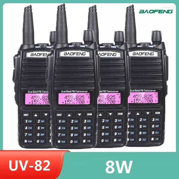 Walkie Talkie 4 Uds actualización Baofeng UV-82 8W UHF VHF Amateur CB Radio transceptor 10KM estación de jamón de largo alcance de alta potencia