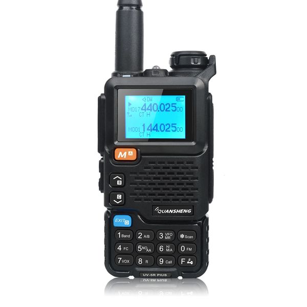 Talkie-walkie 50-600 MHz Talkie-walkie pleine bande Quansheng UV-5R PLUS Bande croisée DTMF NOAA Scrambler FM Copie de fréquence sans fil Batterie 2200 mah 231218