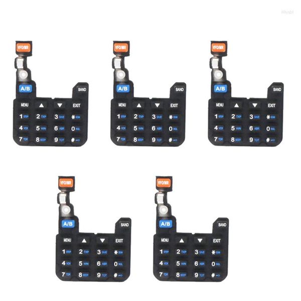 Talkie-walkie 5 pièces Taklie UV5R pièces de réparation de clavier numérique pour Baofeng Radio bidirectionnelle UV-5R UV-5RA