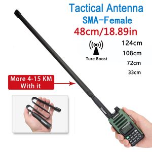 Walkie talkie abbree walkietalkie cs tactische opvouwbare antenne sma vrouw vhf uhf dubbele band voor baofeng uv 5r uv 13 pro uv s9 plus uv 16 uv 9r 230823