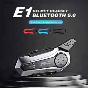 Talkie-walkie AITEMAY E1 pour 2 motards Bluetooth moto Interphone casque casquesBT 5.0 Communication sans fil Interphone YQ240130