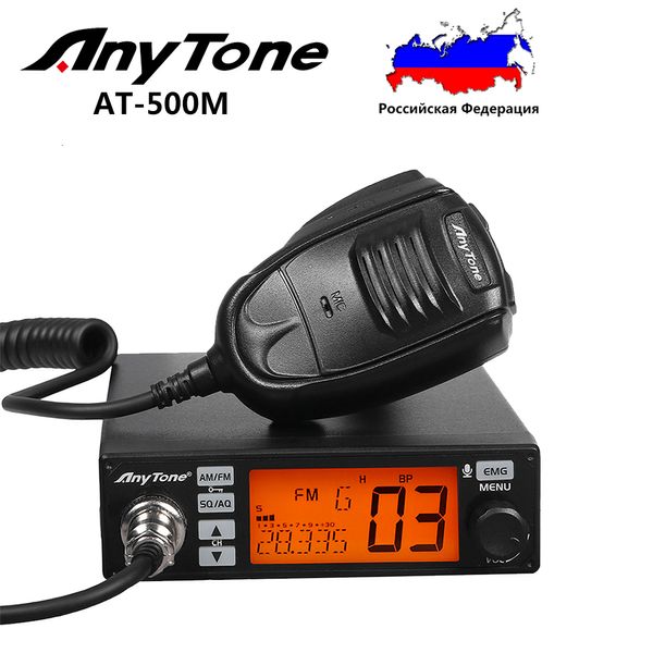 Talkie Walkie Anytone AT 500M AM FM 27Mhz CB Radio 9 19 Canaux 10 Mètres Amateur Pour Camionneurs 24 715 30 105MHz Programmable 230731