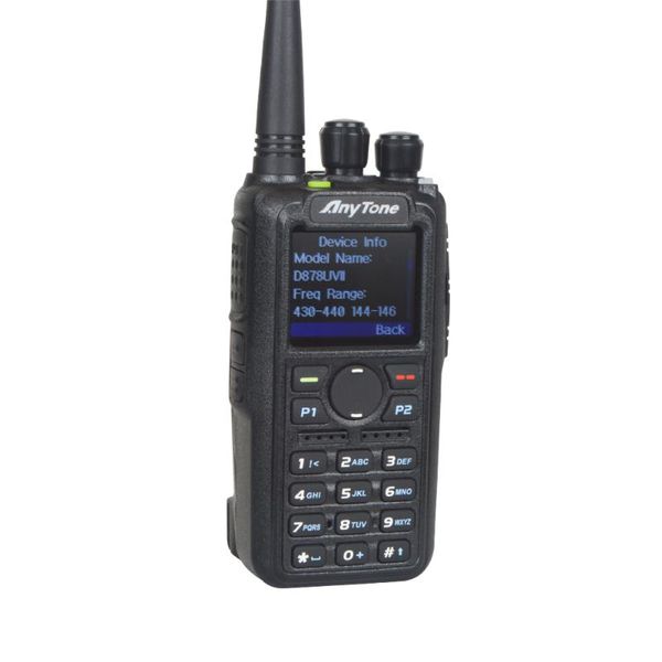 Walkie Talkie AT-D878UVII Plus Anytone Ham Bluetooth PGPS APRS Banda dual VHF/UHF Digital DMR Analógico Portátil Two WayWalkie