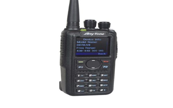 Walkie Talkie ATD878UVII Plus Anytone Ham Bluetooth PGPS APRS Banda dual VHFUHF Digital DMR Analógico Portátil Dos víasWalkie2269185