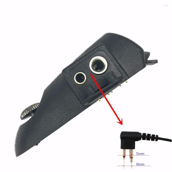 Adaptador de Audio Walkie Talkie para Baofeng BF-9700 UV-XR UV-5S UV5R-WP BF-R6 GT-3WP T-57 UV-9R M interfaz 2Pin puerto de auriculares