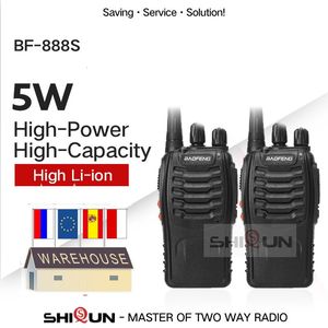 Walkie Talkie Baofeng 2 PCS BF888S UHF 400470MHz 5W 16 canales BF 888S Radio bidireccional Receptores de juguetes para niños 230830