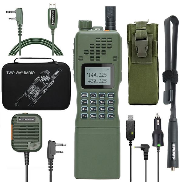 Walkie Talkie Baofeng AR-152 15W Potente CB Radio bidireccional 12000mAh Batería Táctico Walkie Talkie de largo alcance AN PRC-152 Transceptor de doble banda 231113