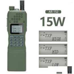 Walkie Talkie Baofeng Ar-152 Vhf/Uhf Ham Radio 15W Powerf 12000Mah Batterij Draagbaar Tactisch Spel An /Prc-152 Tweeweg Drop Delivery Dh9St