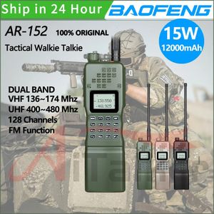 Talkie-walkie Baofeng AR 152 VHF UHF Radio amateur 15W batterie puissante 12000mAh jeu tactique Portable AN PRC 152 bidirectionnel 231019