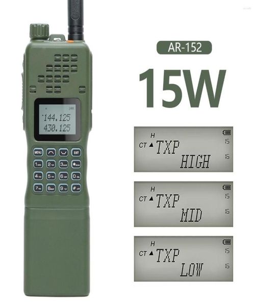 Talkie-walkie Baofeng AR152 VHFUHF Radio amateur 15W batterie puissante 12000mAh jeu tactique Portable AN PRC152 bidirectionnel 6355970